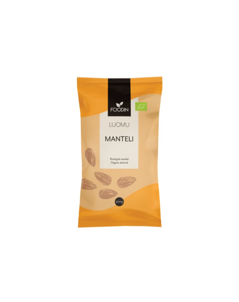 FOODIN Manteli, luomu, 500 g