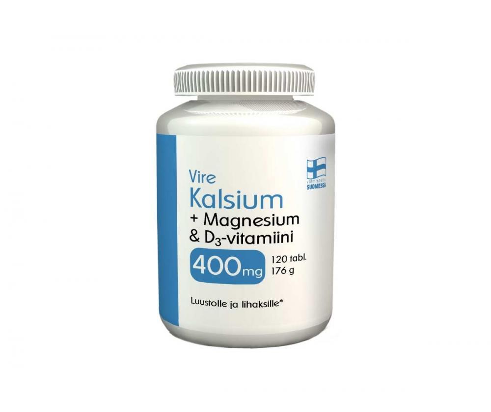 Vire Kalsium + Magnesium & D3, 120 tabl.