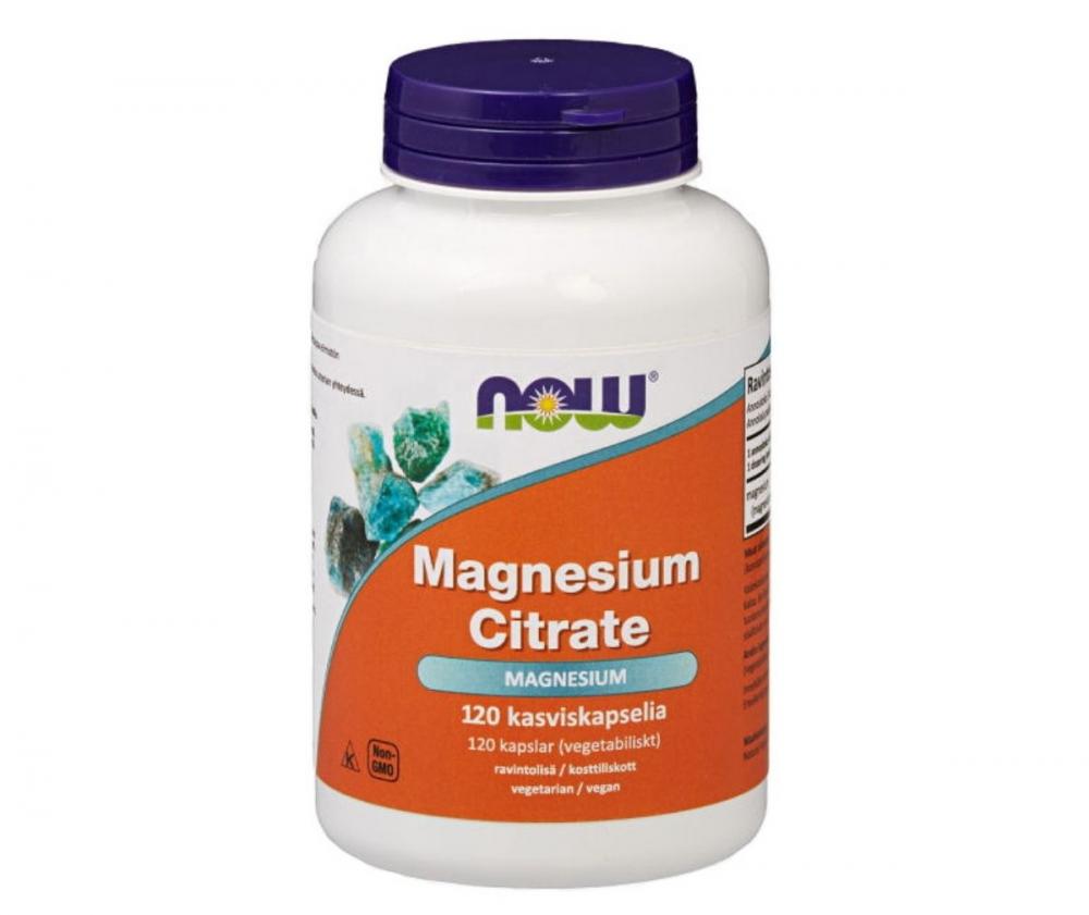 NOW Foods Magnesium Citrate, 120 kaps.