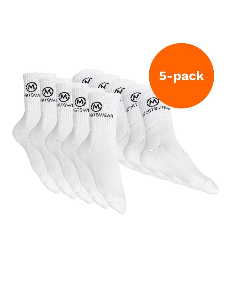 Big Buy: M-Sportswear Sport Socks, White 5-pack