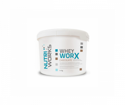 Nutri Works Whey WorX With Lactase & Digestive Enzymes, 4 kg, Chocolate