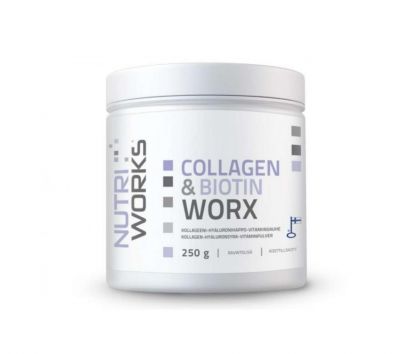 Nutri Works Collagen & Biotin Worx, 250 g (12/22)