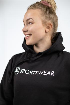 M-Sportswear Unisex huppari, valkoisella logolla
