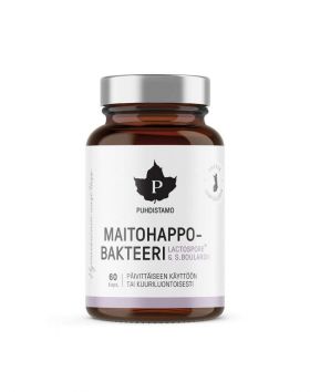 Puhdistamo Maitohappobakteeri - Lactospore & Boulardii, 60 kaps.