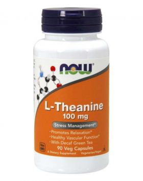 NOW Foods L-Theanine 100 mg, 90 kaps.