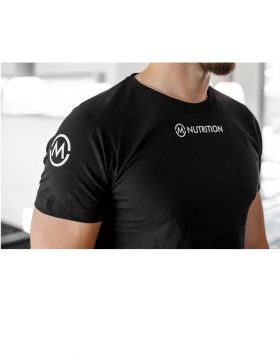 M-NUTRITION Sports Wear T-paita logolla, Valkoinen logo