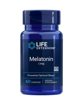 LifeExtension Melatonin, 1 mg, 60 kaps.