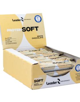 24 kpl Leader Performance Protein Soft Bar, White Chocolate