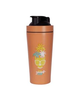 Quamtrax Metal Shaker, 740 ml, Oranssi (Tropical Skull)